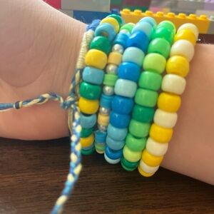 Colorful Beaded Kids Bracelet Set